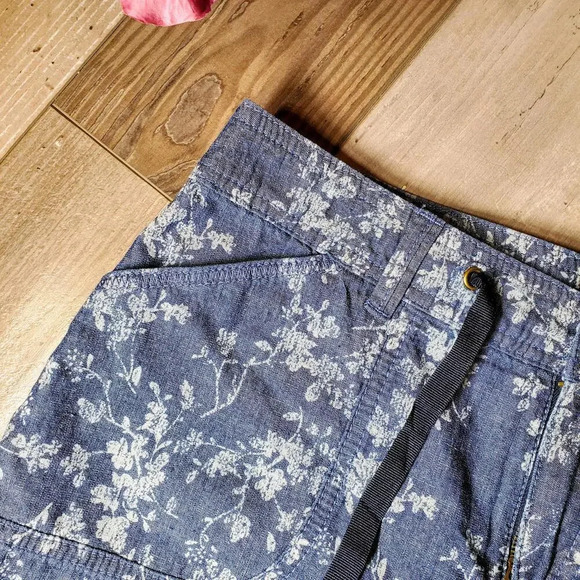 White Stag Blue Floral Skort Size 6 100% Cotton RN 52469 - Picture 4 of 12